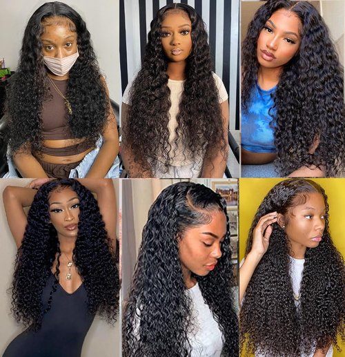 13x6 Lace Frontal Only Deep Wave Closure Natural Hairline Pre Plucked Baby Hair Brazilian Virgin Human Hair High Density Bleached Knots 18 Inch For Black Woman