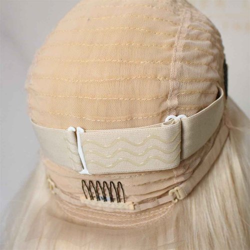 Aisom 613 Platinum Blonde Wig Synthetic Lace Front Wigs Pre Plucked 13x6 HD Glueless Straight Layered Lace Front Wig for Women Ready Go Wigs Beginner Friendly 22 Inch