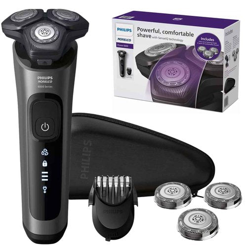 Philips Norelco Electric Shavers for Men, Rechargeable Wet/Dry Electric Shaver with SenseIQ Technology, Cordless Electric Razors for Men with Pop-up Trimmer, Travel Case