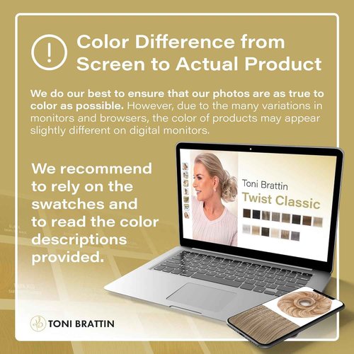 Toni Brattin Fascination Wig - Chin Length Layers, a Side-Swooping Bang & a Razor-Cut Neckline - Heat-Friendly Synthetic Fiber Looks & Feels Natural - Adjustable & Comfortable (Black, Regular)