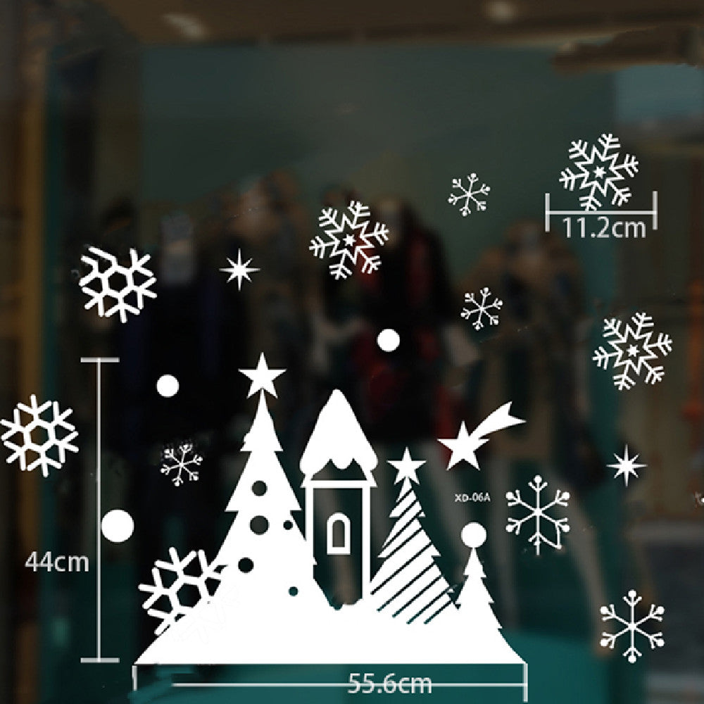 Festive Glass Window Stickers for Holiday Decor - Christmas Festival Decorations