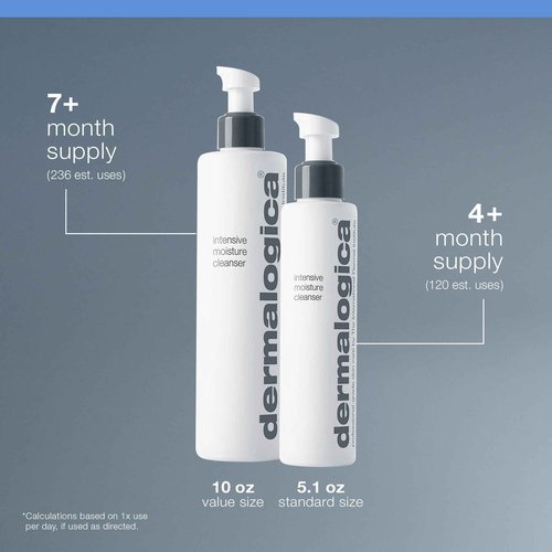 Dermalogica Intensive Moisture Cleanser (10 Fl Oz) Hydrating Face Wash for Dry Skin - Cleans Skin Leaving it Feeling Smoother, Softer, and More Luminous