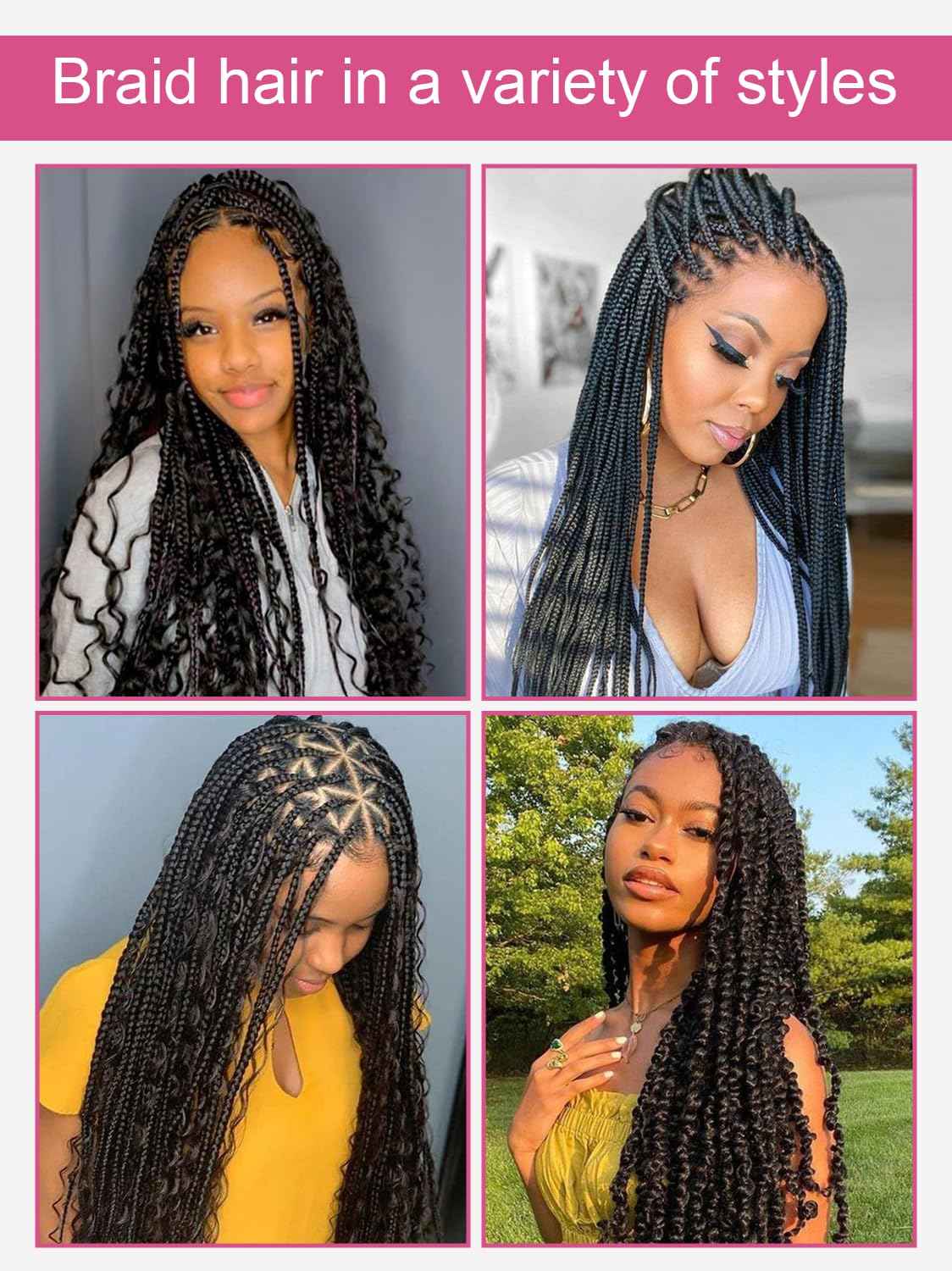 Human Braiding Hair 3 Bundles/Pack 300g 16 18 20 inch Deep Wave Curly Bulk 100% Human Hair for Braiding No Weft 10A Brazilian Virgin Human Hair Extensions for Boho Braids Natural Black Wet and Wavy