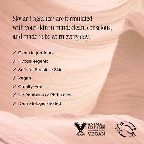 Skylar Pink Canyon Eau de Parfume - Hypoallergenic Perfume for Women & Men, Vegan & Safe for Sensitive Skin - Woody Citrus Perfume with Notes of Grapefruit, Pink Salt & Cedar - 1.70 Fl Oz (Pack of 1)
