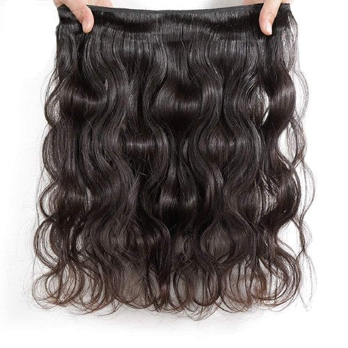 Human Hair Bundles Color 1B Body Wave Bundles 24 24 24 Inch Niegmeag Brazilian Virgin Soft and Skily Remy Hair Extensions Double Weft Hair Weave 300g