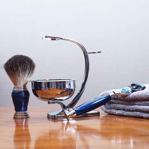 Magyfosia Luxury Shaving Razor Kit for Men with 5-Layer Shave Blade,Badger Hair Shaving Brush and Soap BowL,Unique Shaving Present Tool for Him