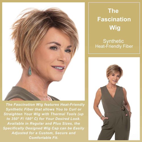 Toni Brattin Fascination Wig - Chin Length Layers, a Side-Swooping Bang & a Razor-Cut Neckline - Heat-Friendly Synthetic Fiber Looks & Feels Natural - Adjustable & Comfortable (Black, Regular)