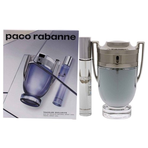 Paco Rabanne Invictus Men 2 Pc Gift Set 3.4oz EDT Spray, 0.68oz EDT Spray