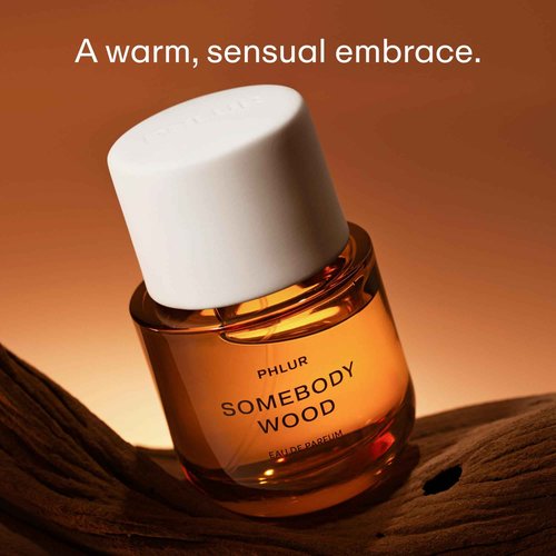 PHLUR Somebody Wood Eau de Parfum - Full Size Perfume Fragrance - Spicy Woody Perfume with Bergamot, Lemon, Cedarwood, Sandalwood, Musk & Vanilla (50mL)