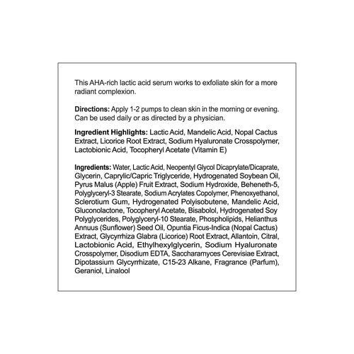 DRMTLGY Lactic Acid 12% Refining Serum for Face - AHA & PHA Exfoliating Face Serum - Dark Spot Serum with Brightening Licorice Root Extract, 1oz