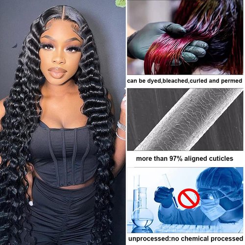 Loose Deep Wave Bundles Human Hair Bundles 12A Loose Deep Curly Bundles Human Hair Wet and Wavy Bundles Brazilian Virgin Loose Deep Wave Human Hair 3 Bundles Deep Curly Human Hair Extensions