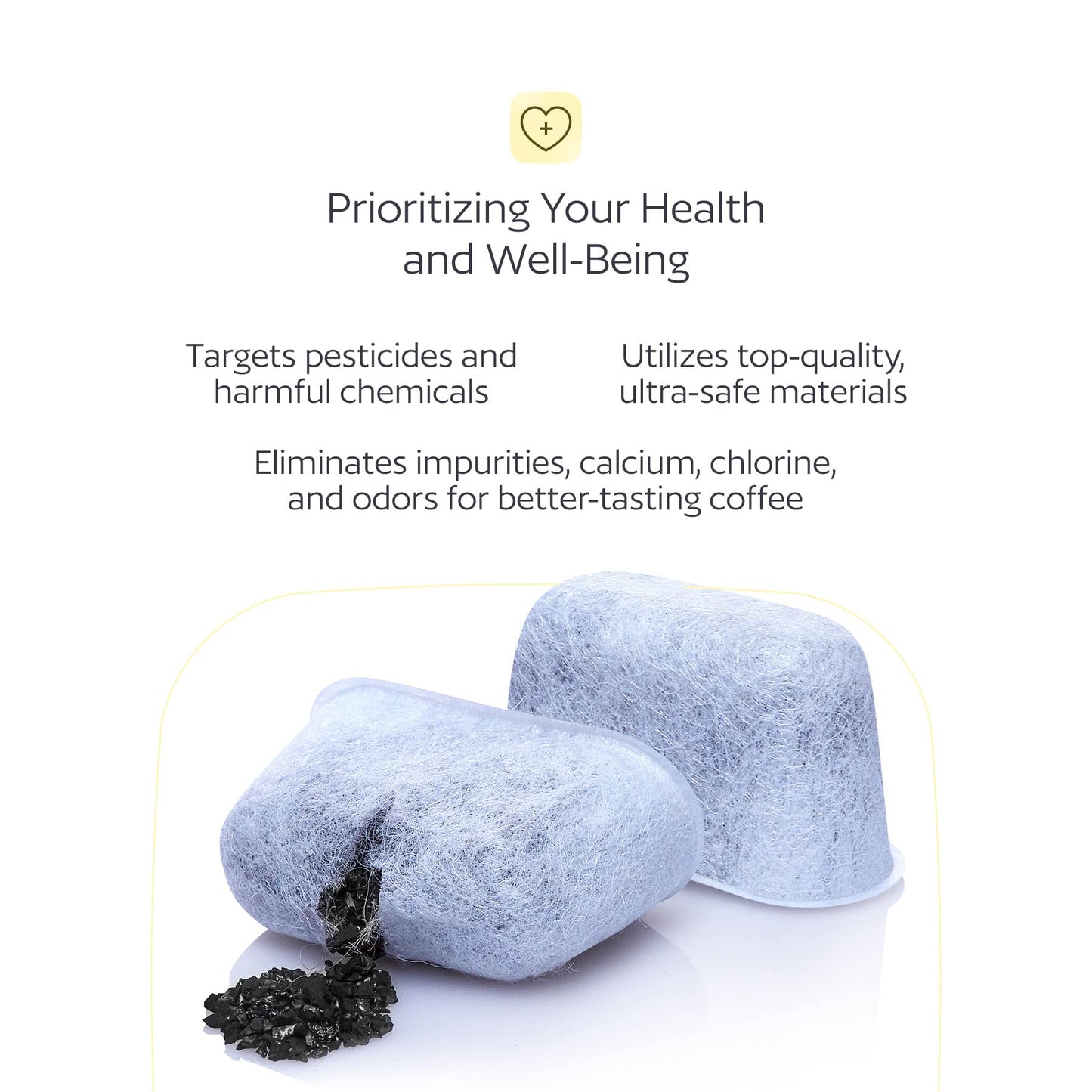 GoodCups 12 Pack Water Filters for Cuisinart Coffee Makers Replacement Charcoal Water Filters - Fits All Cuisinart Coffee Machines