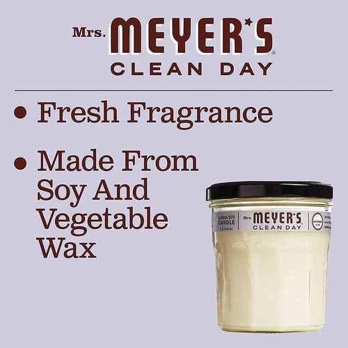 Mrs. Meyer's Clean Day Soy Candle, Lavender, 7.2-Ounce Glass Jars (Pack of 6)