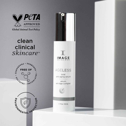 IMAGE Skincare, AGELESS Total Serum, AHA Anti-Aging Face Serum with Peptides to Firm, Hydrate, Smooth Wrinkles and Even Tone, 1.7 fl oz