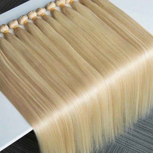 613 Blonde Bundles Human Hair Straight Hair 3 Bundles Human Hair 12A Unprocessed Brazilian Virgin Hair Weave Extensions 11oz/Pak(Do200%-300% Density Wig)16 18 20Inch