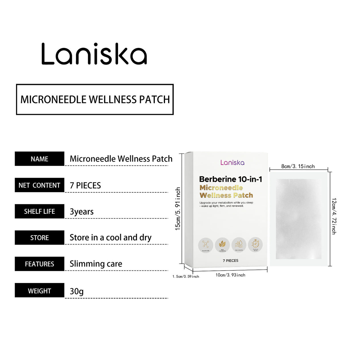 Slimming Care Micro Needle Patch - 7 Pieces