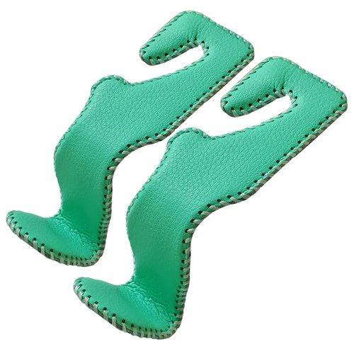 Car Hooks Universal Car Vehicle Back Seat Headrest Hanger Holder Hook Microfiber Leather & Stainless Steel for Bag Purse Cloth Drink Grocery (Green)