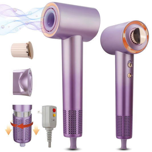 Nudwis Hair Dryer -120000 RPM High-Speed Brushless Motor for Fast Drying，Blow Dryer with 500 Million Negative Ionic and Aroma Capsules ，Low Noise blowdryer for Women Home Travel and Gift