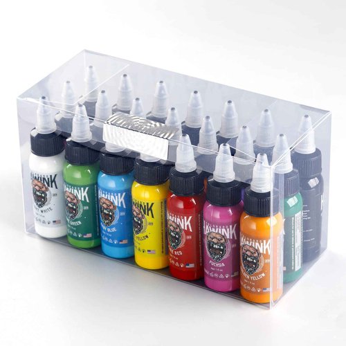 Hawink Tattoo Ink Color Set 1 oz (30ml) 21 Colors Pigment Kit Tattoo Supplies TI203-30-21