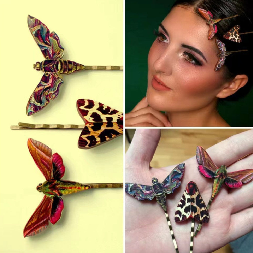 Wooden Butterfly Hair Clip - Animal Design