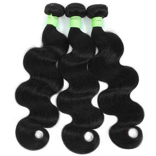 Human Hair Bundles Body Wave Bundles Human Hair 14 16 18 Inch 12A Grade 100% Unprocessed Brazilian Virgin Hair Body Wave 3 Bundles Deals Real Human Hair Extensions For Black Women Natural Black