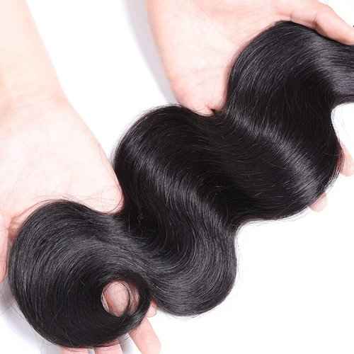 10A Body Wave Bundles Raw Real Human Hair Bundles 16 18 20 Inch 100% Unprocessed Brazilian Virgin Remy Human Hair Extensions 3 Bundles Wavy Hair for Black Women