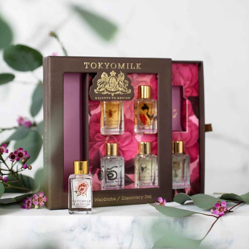 TOKYOMILK Eau de Parfum Discovery Set, 6 Alluring 0.23 fl oz Fragrance Bottles, Luxury Long-Lasting Mini-Perfume Sampler for Women, Exciting Scented Feminine Holiday Gift Set