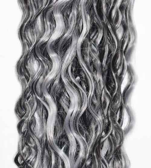 Condescension Bundles Human Hair 16 18 20" inch Jerry Curly Human Hair Bundles Highlight Grey Unprocessed Quick Weave Hair for Black Women