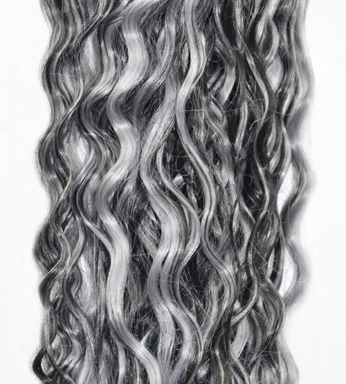 Condescension Bundles Human Hair 14 16 18" inch Jerry Curly Human Hair Bundles Highlight Grey Unprocessed Quick Weave Hair for Black Women