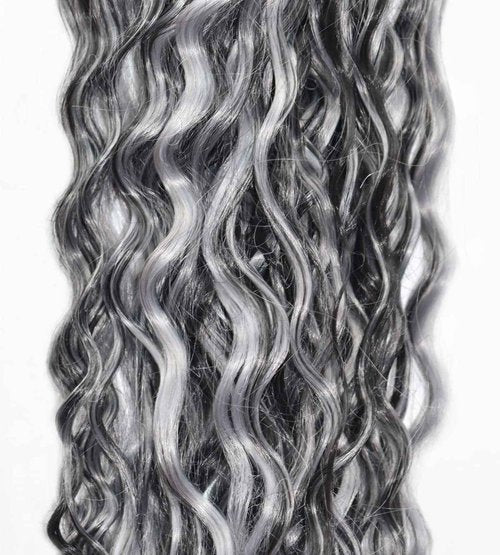 Habiliana Bundles Human Hair 16 18 20 Inch Deep Wave P4/GREY Human Hair Bundles 11A Unprocessed Brazilian Virgin Quick Weave Hair Extensions for Black Women