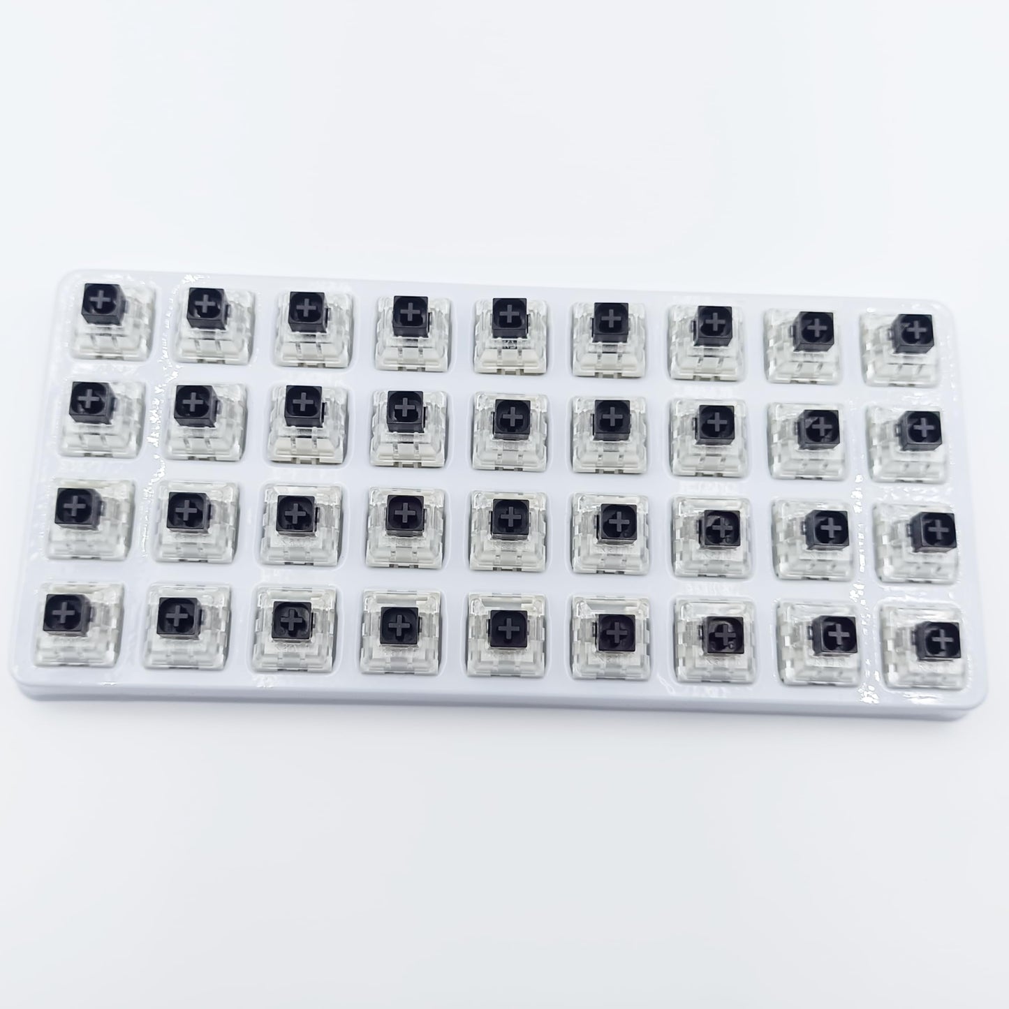 Zjmehty Kailh Box Black Switches for Mechanical Keyboard,3-Pin 60gf Linear/Factory Lubed/Dust&Waterproof Switches(Kailh Box Black,72Pcs)