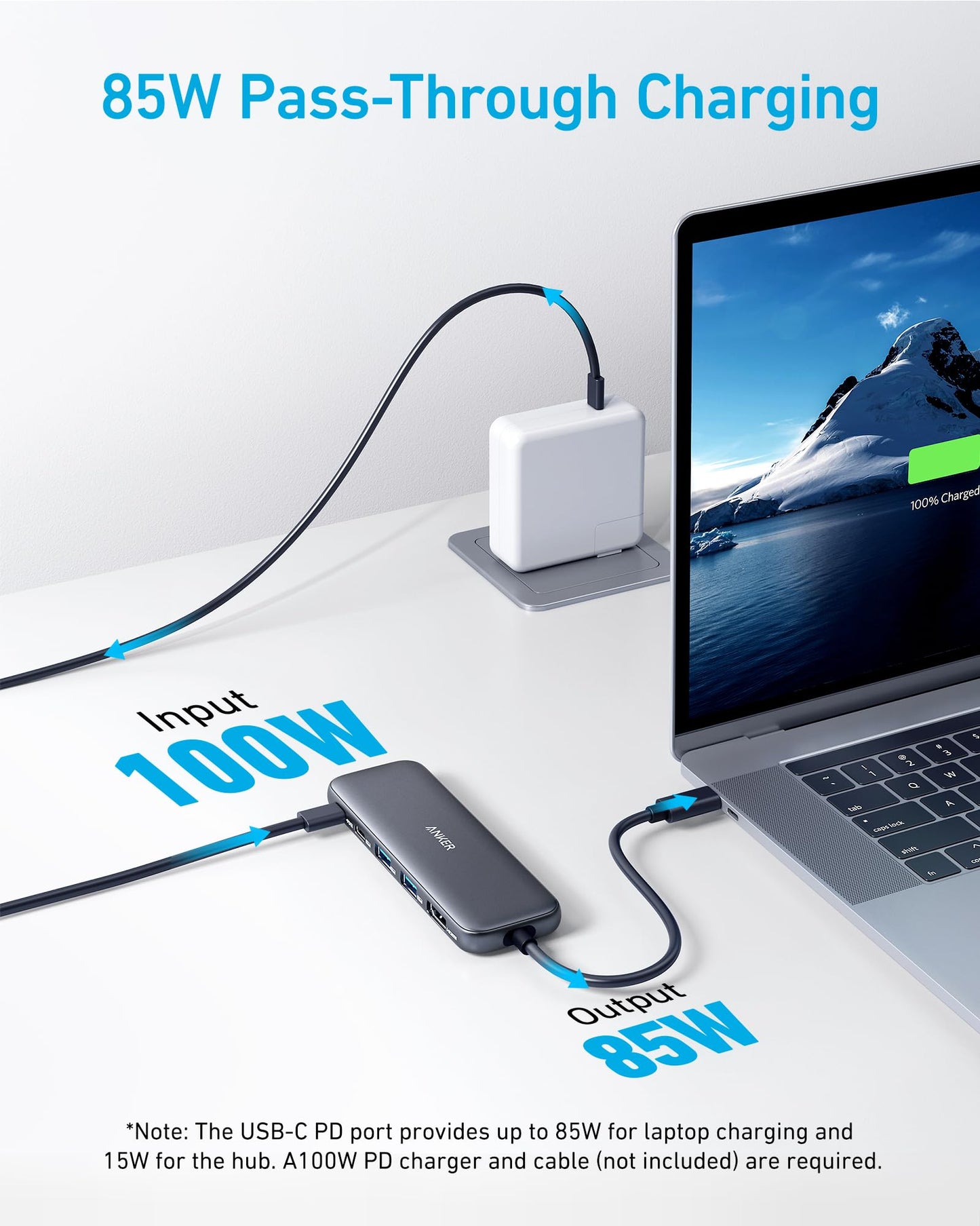 Anker USB C Hub, 5-in-1 USBC to HDMI Splitter with 4K Display PowerConf C200 2K Wireless Webcam