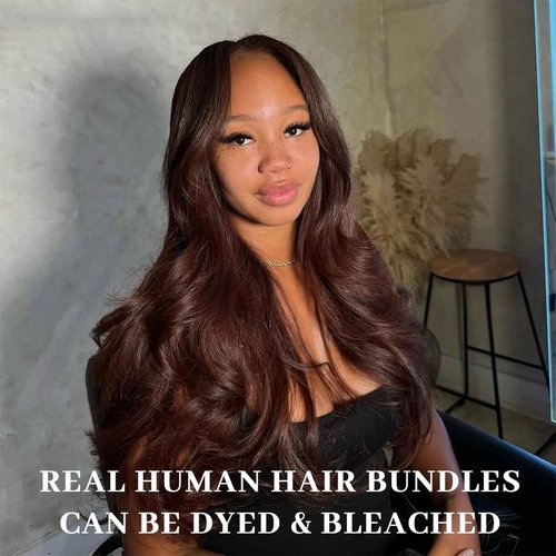 18 20 22 Inch Real Human Hair Bundles Body Wave 3 Bundles Unprocessed Natural Black Remy Body Wave Brazilian Virgin Cambodian Hair Wavy, 1b, No Tangle No Shedding, True to Length