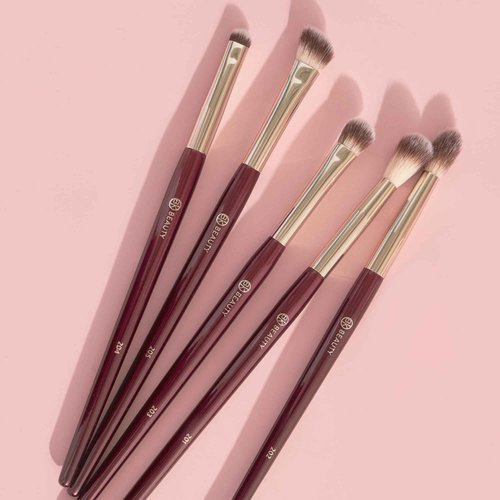 BK BEAUTY - Essentials Brush Set (5PC) - Professional Makeup Brushes for Blending, Smudging, & Defining | Premium Eyeshadow Set for Flawless Eye Looks