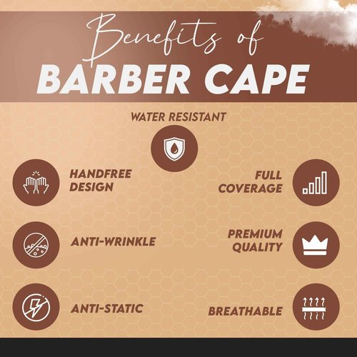 The Weighted Cape 1.5 & 3lb Kids Set (Ages 3–13) – Weighted Hair Cutting Barber Capes with Elastic Collar, Waterproof Salon Capes for Added Comfort, Perfect for Barber & Hairstylist (52 x 36 in)