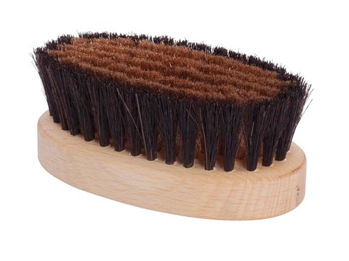 Redecker Ionic Massage Body Brush with Horsehair Bristles Threaded with Fine Bronze Wires, Oiled Beechwood Handle, 3-1/2-Inches