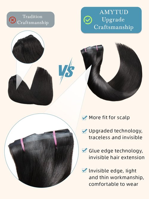 Clip in Hair Extensions Real Human Hair 9Pcs Remy Human Hair Extensions Clip in for Women Natural Human Hair Black 18inch 125g Straight Seamless Real Human Hair