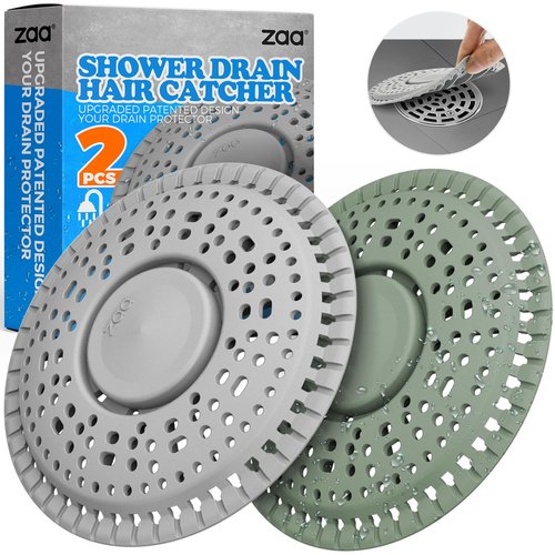 zaa Shower Drain Hair Catcher，Premium Silicone Drain Protector, Shower Installation Kits, Shower Parts