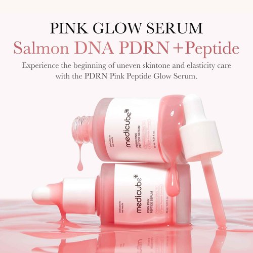 medicube Calm and Clear Skin Duo: medicube Mini Booster Pro Pink and Salmon DNA PDRN Pink Peptide Serum | Holiday Stocking Stuffers, Stocking Stuffers for Women, Gifts for Her