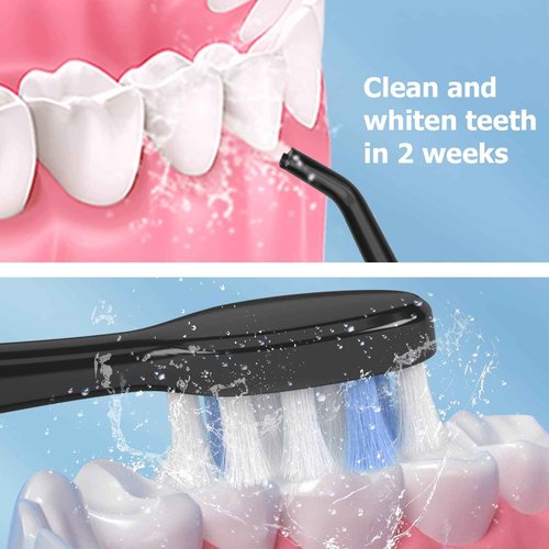 Water Dental Flosser Cordless for Teeth - Nicwell 4 Modes Dental Oral Irrigator, Portable and Rechargeable IPX7 Waterproof Powerful Battery Life Water Teeth Cleaner Picks for Home Travel