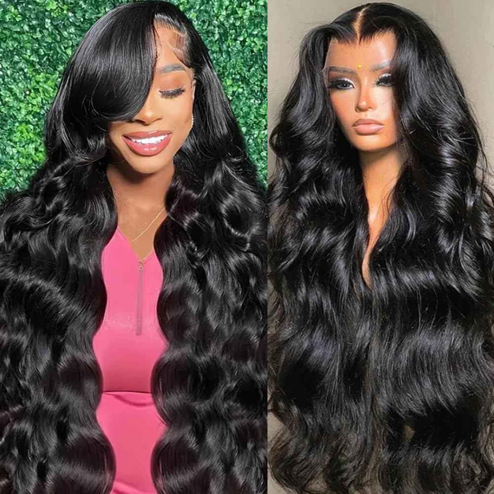 30 Inch 13x6 HD Lace Front Wigs Human Hair Body Wave Lace Front Wigs Pre Plucked 200% Density Transparent Lace Frontal Wigs Baby Hair Wig for Women