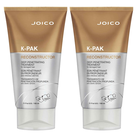 K-PAK Reconstructor Deep-Penetrating Treatment | For Damaged Hair | Repair & Strengthen Strands | Rebuild & Fortify Damaged Hair | Improve Elasticity | With Keratin & Arginine | 5.1 Fl Oz (Pack of 2)