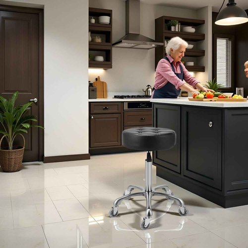 Kaleurrier Swivel Stool Chair Adjustable - Heavy Duty Barber Stool - Hydraulic Rolling Work Stools with Wheels for Hair Beauty Salon Spa Home Kitchen Counter Office Massage Dental Pedicure