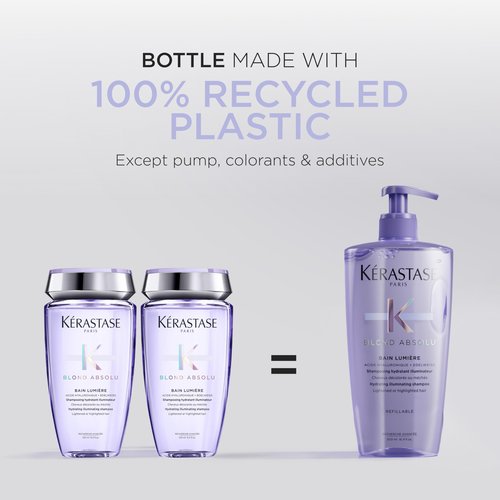 Kerastase Blond Absolu Lumière Illuminating Shampoo For Lightened & Highlighted Hair - Intensely Hydrates & Illuminates Shiny Hair, Removes Impurities & Pollution, 16.9 Fl Oz