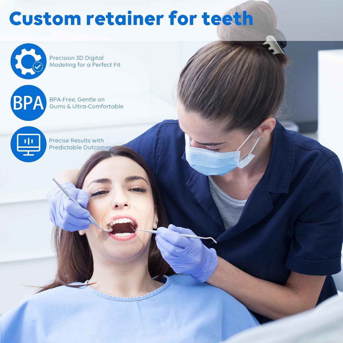 2 Custom Hawley Retainers for Teeth Retention – Comfortable & Durable Upper & Lower Retainers, Personalized Fit