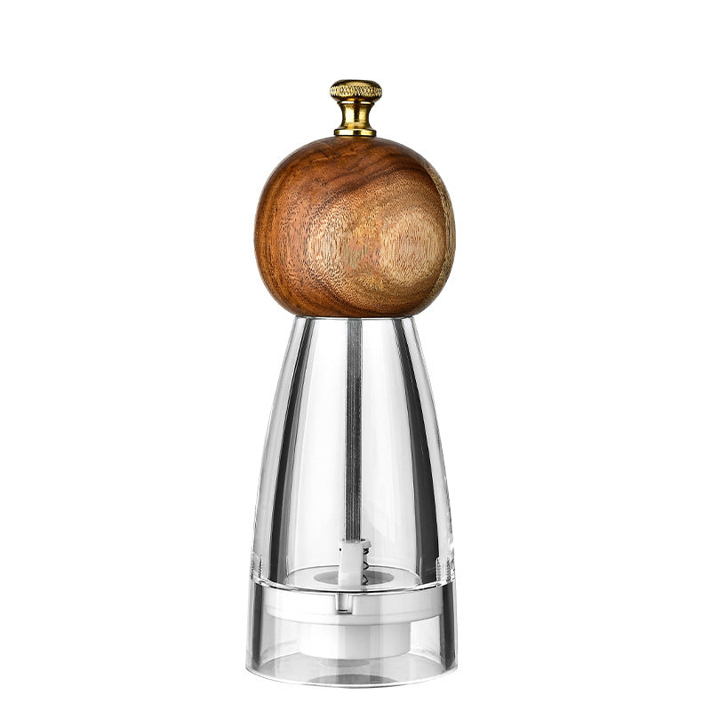 Manual Pepper Grinder with Acrylic or Stainless Steel Options - Kitchen Spice Mill