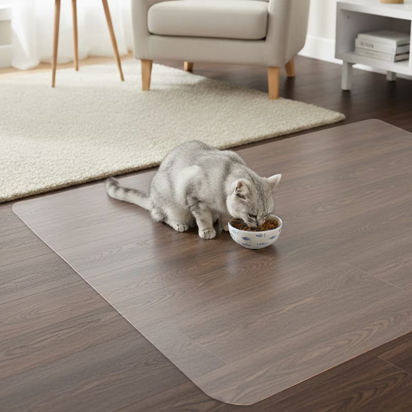 Pet Floor Mat Waterproof Anti-Scratch PVC Dog Cat Feeding Area Kennel Protector