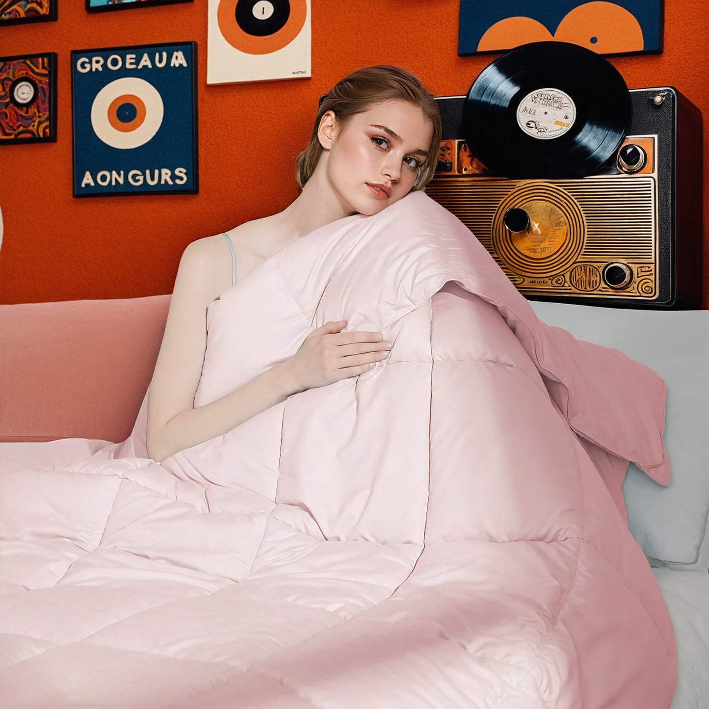 Oversized Pink Quilt - Soft, Comfortable & Machine Washable