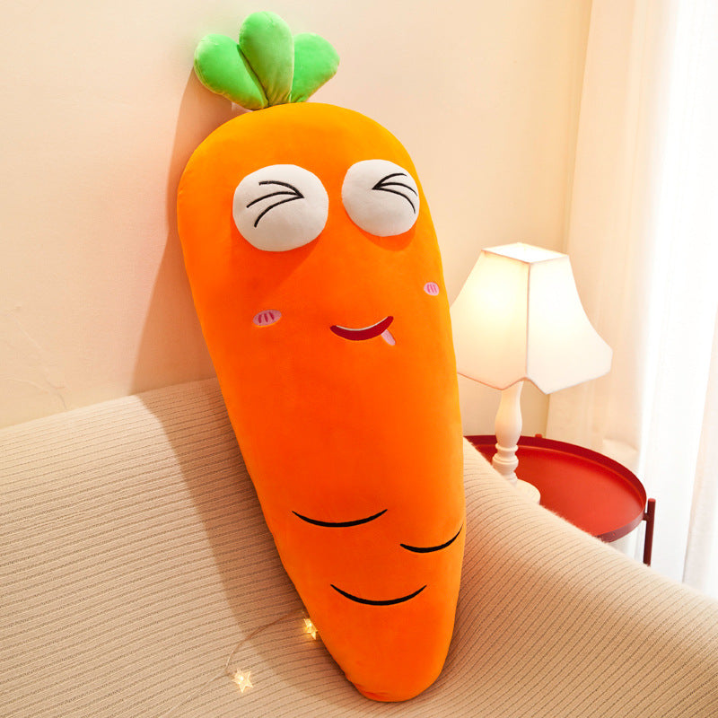 Radish Shape Plush Throw Pillow - Cute Carrot Design, Soft Home Decor