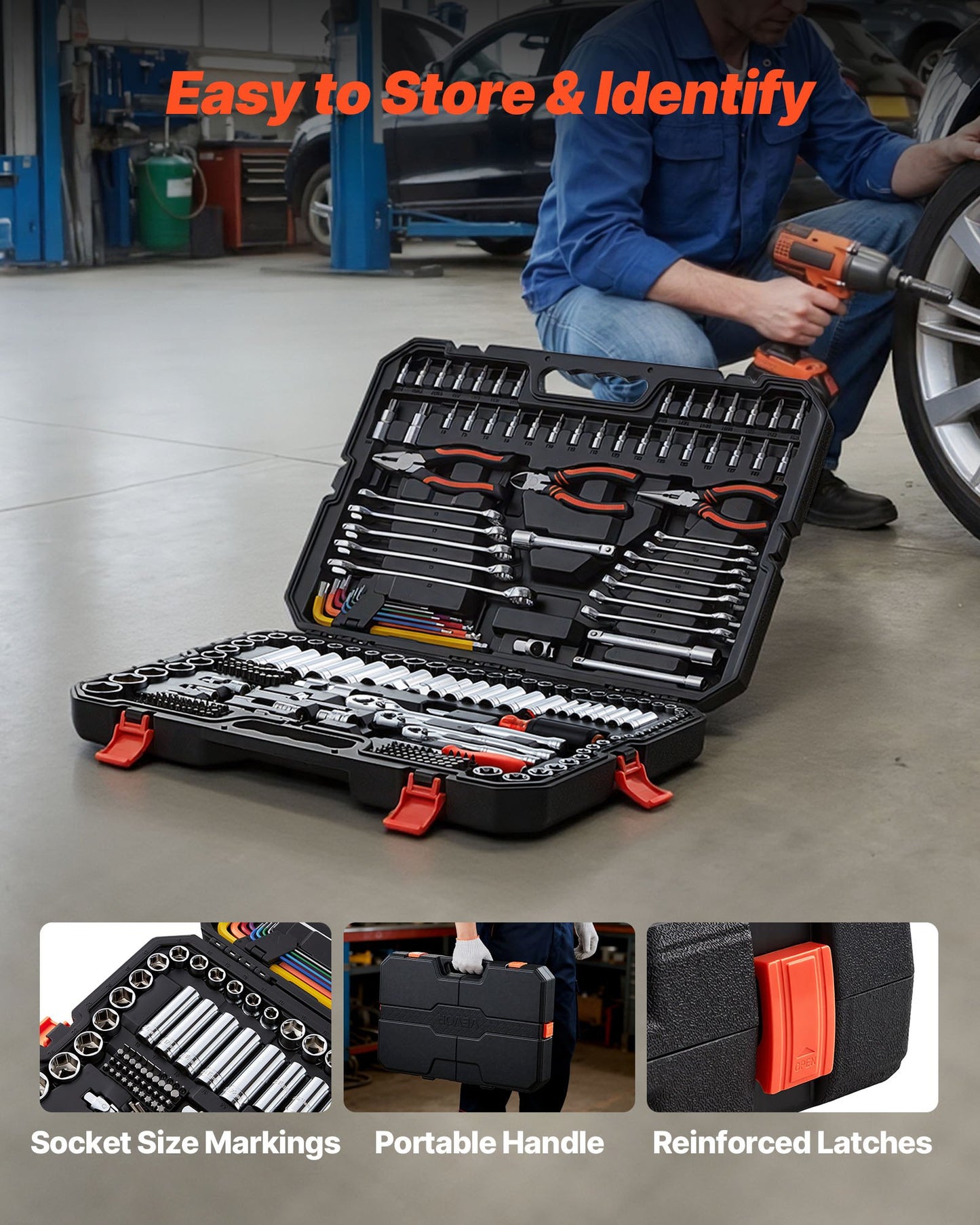 314-Piece Mechanic Tool Set with Sockets Wrenches & Storage Case - Automotive & Home Repair